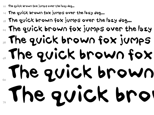 Fun Smiles font waterfall